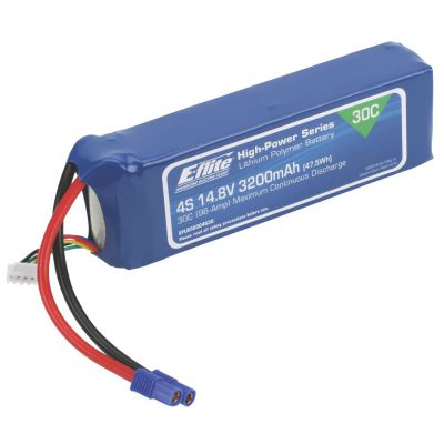 Accu Li-Po 3200mAh 4S 14.8V 30C, 12AWG EC3 - HORIZON HOBBY - R�f�rence: EFLB32004S30