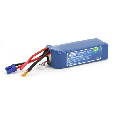 Accu Li-Po 5000mAh 6S 22.2V 30C, 10AWG EC5 - HORIZON HOBBY - R�f�rence: EFLB50006S30