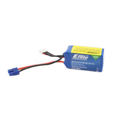 Batterie Li-Po 6S 22,2V 910mA 30C avec prise EC3 - HORIZON HOBBY - R�f�rence: EFLB9106S30