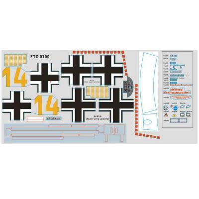 Stickers, Brown: BF109 1400mm - HORIZON HOBBY - R�f�rence: FMMML120BRN