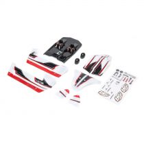 Mini 8IGHT-DB - Carrosserie blanche/rouge - HORIZON HOBBY - Référence: LOS210011