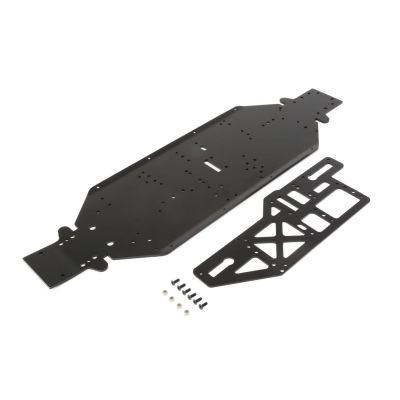 DBXL-E - Ch�ssis avec plaque de renfort 4mm, noir - HORIZON HOBBY - R�f�rence: LOS251050