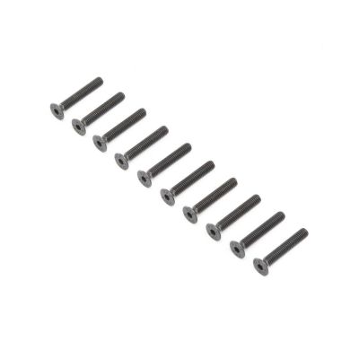Flat Head Screws, Stl, BO, M4 x 25mm (10) - HORIZON HOBBY - R�f�rence: LOS255018