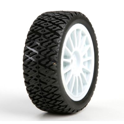 Mini Rally - Pneus d�sert av/arr mont�s sur jantes - HORIZON HOBBY - R�f�rence: LOS41006
