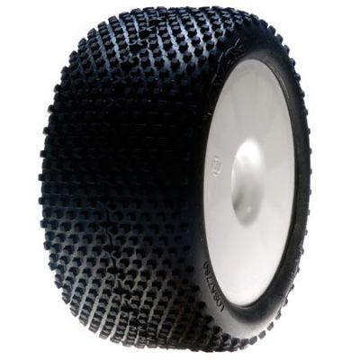 1/8 XTT pneu truggy,Bl,mont�s,avecWht Whl,0 0ffset (Pr) - HORIZON HOBBY - R�f�rence: LOSA17701B