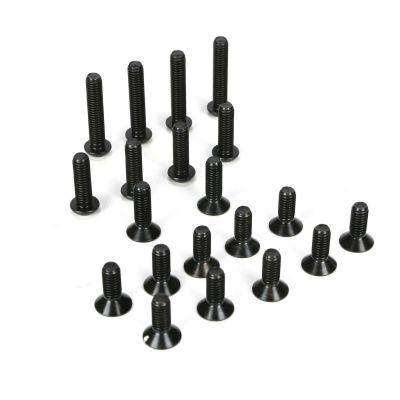 5ive-T -Assortiment de vis � t�te bomb�e et frais�e M6 (20) - HORIZON HOBBY - R�f�rence: LOSB6490