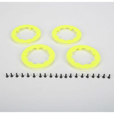 XXX-SCT/Ten-SCTE -Anneaux Beadlocks avec vis/ jaune (4) - HORIZON HOBBY - R�f�rence: LOSB7024