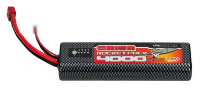 Batterie Li-Po Rocket V-Max 7.6V 4000 2s, 55c, prise Deans - HORIZON HOBBY - R�f�rence: ORI14079