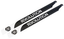 Pales principales 3D Flybarless en carbone long. 520mm - HORIZON HOBBY - Référence: RVOB052050