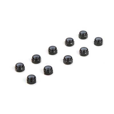 �crou auto-frein� M3 en aluminium, noir (10) - HORIZON HOBBY - R�f�rence: TLR336004
