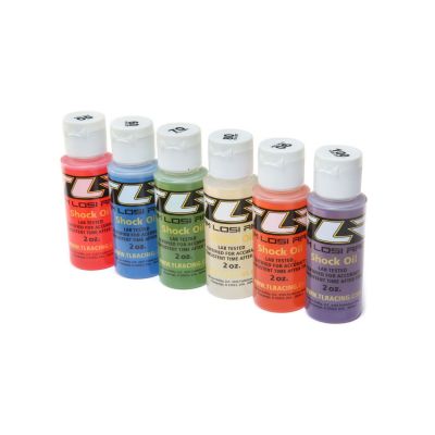 Assortiment de 6 flacons d'huile silicone d'amortisseur 50,60,70,80,90,100 en 60ml - HORIZON HOBBY - R�f�rence: TLR74021
