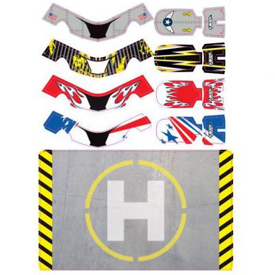 FAZE - Set de Skins Upgrade 1 (4 skins) avec h�liport - HORIZON HOBBY - R�f�rence: UPG7603