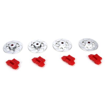 Jeu d'hexagones de roues avec disque et etrier de frein AV/ARR - HORIZON HOBBY - R�f�rence: VTR232051