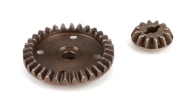 Halix/V100 - Pignon d'attaque et couronne de diff�rentiel en m�tal - HORIZON HOBBY - R�f�rence: VTR232056