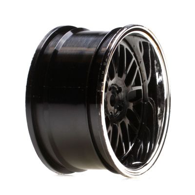Jante nid d'abeille � d�port ARR 54x30mm, noire/chrome (2) - HORIZON HOBBY - R�f�rence: VTR43004