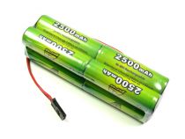 Batterie Tx Futaba 9.6V 2500 mAh NiMh format bloc prise futaba