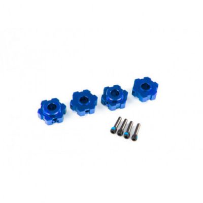 HEXAGONES DE ROUES ALU ANODIS�S BLEU (2) MAXX - TRAXXAS TRX8956X