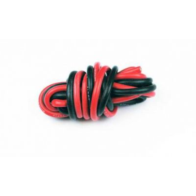 FILS SILICONE AWG12 3.58MM2 ROUGE+NOIR LONGUEUR 1M