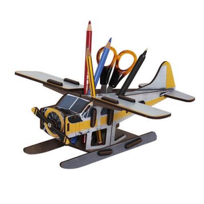 2052 - Hydravion Pot � Crayon kit en Bois �co certifi� - 9 x 24.6 x 28.7 cm