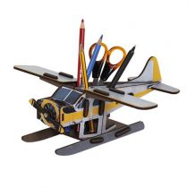 2052 - Hydravion Pot à Crayon kit en Bois éco certifié - 9 x 24.6 x 28.7 cm