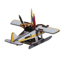 2052 - Hydravion Pot à Crayon kit en Bois éco certifié - 9 x 24.6 x 28.7 cm