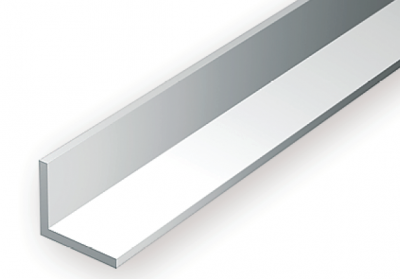 292 - Profil�s en \ L\  en polystyr�ne blanc - Longueur : 355mm - Section : 2,03 x 2,03mm - Evergreen
