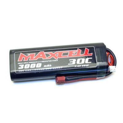 Accu LIPO pour appareil radiocommand� Accu LiPo 30C 7,4 V 3000 mA HC  2s3000HC