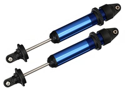 AMORTISSEURS(X2) GTX ALU ANODISE BLEU ASSEMBLES (SANS RESSORTS)