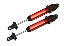 AMORTISSEURS(X2) GTX ALU ANODISE ROUGE ASSEMBLES (SANS RESSORTS) - 7761R