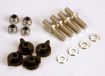ANCHORING PINS WITH LOCKNUTS (4)/ PLASTIC THUMBSCREWS FOR UPPER DECK