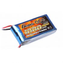 B-25C-1000-2S1P - GENS ACE - batterie LiPo 1000MAH 7.4V 25C 2S1P Dean / Tplug