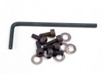 BACKPLATE SCREWS (3X8MM HEX CAP) (6)/WASHERS (6)/ WRENCH - TRX1552 - TRAXXAS