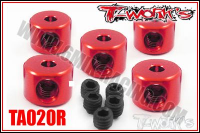Bagues d\'arr�t de 2 mm Rouge T-Work\'s (5)