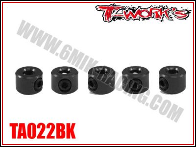 Bagues d\'arr�t de 3 mm noires T-Work\'s (5)