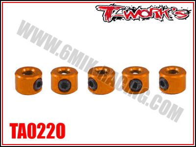 Bagues d\'arr�t de 3 mm oranges T-Work\'s (5)