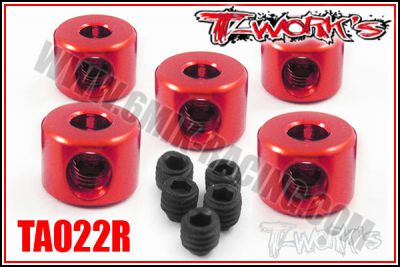 Bagues d\'arr�t de 3 mm Rouge T-Work\'s (5)