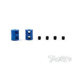 Bagues d\'arr�t double de 2 mm V2  bleues T-Work\'s (2)