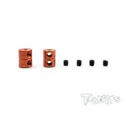 Bagues d\'arr�t double de 2 mm V2  orange T-Work\'s (2)