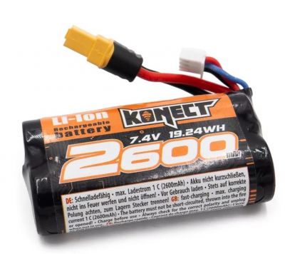 Batterie Konect Li-Ion XT60 7.4V 2600 mAh 15C KN-LI0742600-XT60  
