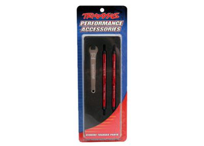 BIELLETTES AVANT ALU 7075-T6 ANODISEES ROUGE 112MM (2) POUR MAXX