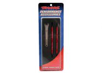 BIELLETTES AVANT ALU 7075-T6 ANODISEES ROUGE 112MM (2) POUR MAXX