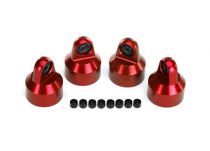 BOUCHONS D\'AMORTISSEUR GTX ALU ANODISES ROUGE - TRX7764R - TRAXXAS