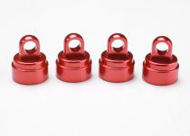 BOUCHONS D\'AMORTISSEURS ALU ANODISE ROUGE (4)