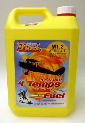 Carburant LABEMA a�ro M1.2 10% nitro moteur 4T en bidon de 5L - M20
