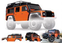 CARROSSERIE LAND ROVER DEFENDER ADVENTURE ORANGE PEINTE ET DECOREE - TRAXXAS TRX8011A