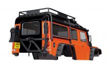 CARROSSERIE LAND ROVER DEFENDER ADVENTURE ORANGE PEINTE ET DECOREE - TRAXXAS TRX8011A