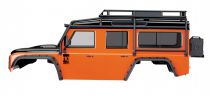 CARROSSERIE LAND ROVER DEFENDER ADVENTURE ORANGE PEINTE ET DECOREE - TRAXXAS TRX8011A