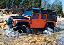 CARROSSERIE LAND ROVER DEFENDER ADVENTURE ORANGE PEINTE ET DECOREE - TRAXXAS TRX8011A