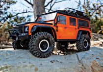 CARROSSERIE LAND ROVER DEFENDER ADVENTURE ORANGE PEINTE ET DECOREE - TRAXXAS TRX8011A