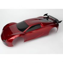 CARROSSERIE ROUGE PEINTE ET DECOREE + AILERON XO-1